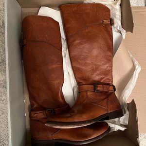 Frye cognac leather riding boots